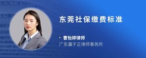 东莞社保缴费标准