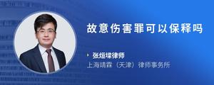 故意伤害罪可以保释吗
