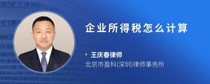 企业所得税怎么计算
