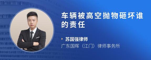 车辆被高空抛物砸坏谁的责任