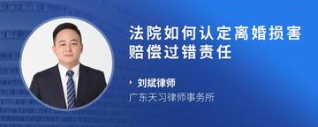 法院如何认定离婚损害赔偿过错责任