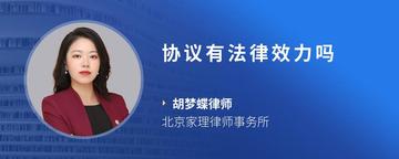 协议有法律效力吗