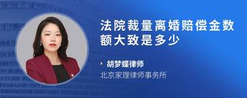法院裁量离婚赔偿金数额大致是多少