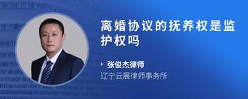 离婚协议的抚养权是监护权吗