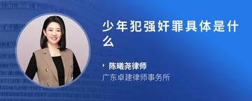 少年犯强奸罪具体是什么