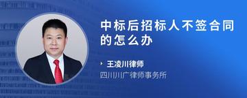 中标后招标人不签合同的怎么办