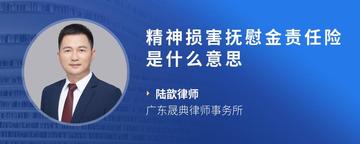 精神损害抚慰金责任险是什么意思